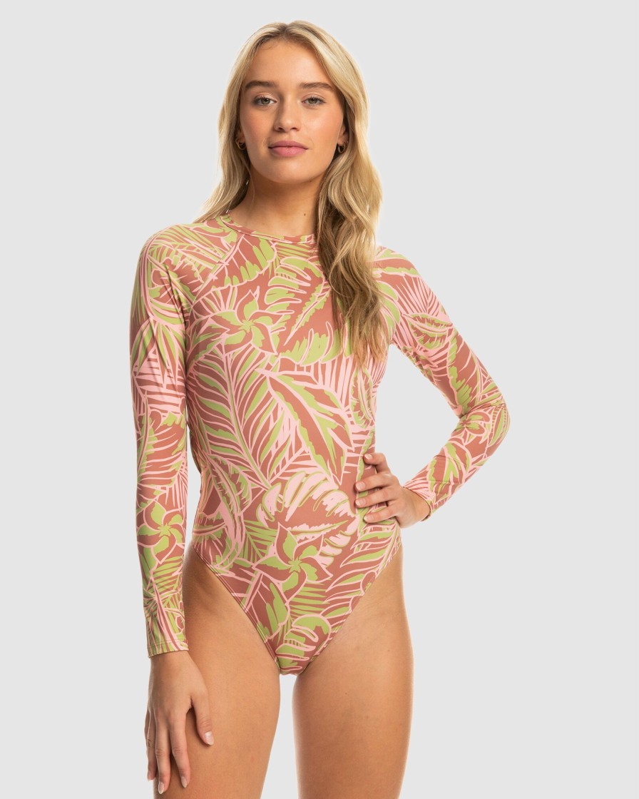 Women ROXY Rashvests | Womens Roxy Pro The Overhead Long Sleeve One-Piece Swimsuit