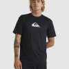 Men QUIKSILVER Rashvests | Mens Solid Streak Short Sleeve Surf T-Shirt