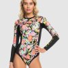 Women ROXY Rashvests | Womens Roxy Active Long Sleeve One-Piece Swimsuit