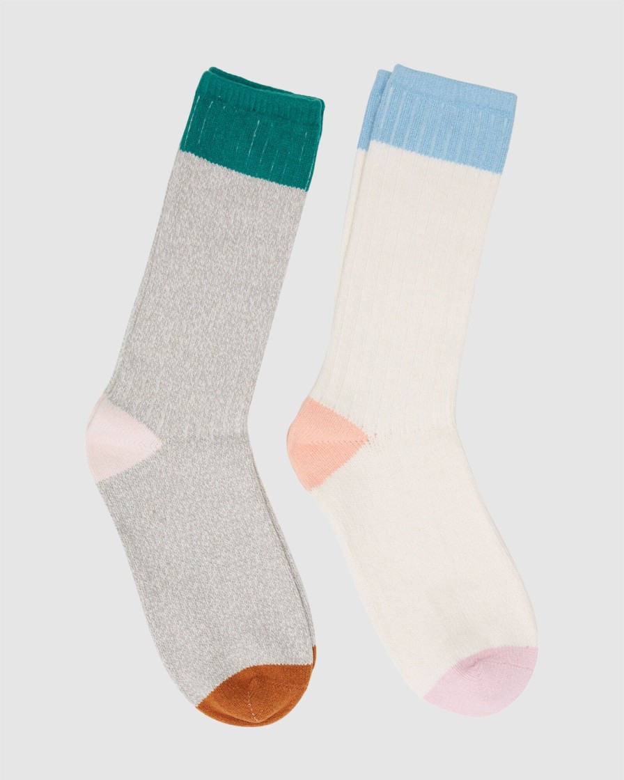 Women BILLABONG Socks & Underwear | 2-Pack Boot Crew Socks