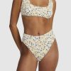 Women RVCA Bikini Bottoms | Ground Cover High Rise Cheeky Bikini Bottom