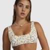 Women RVCA Bikini Tops | Ground Cover Scooped Bralette Bikini Top