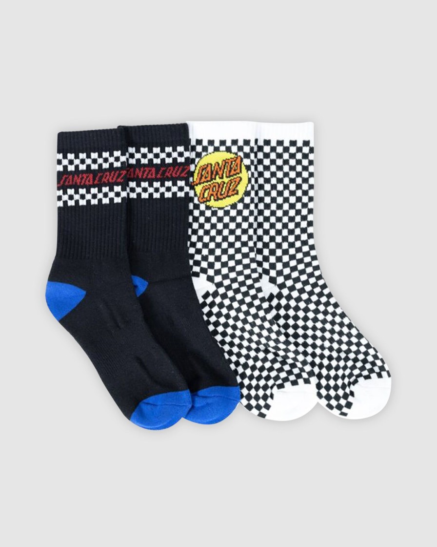 Youth SANTA CRUZ Accessories | Sc Multi Check Sock 2-8 Mlt