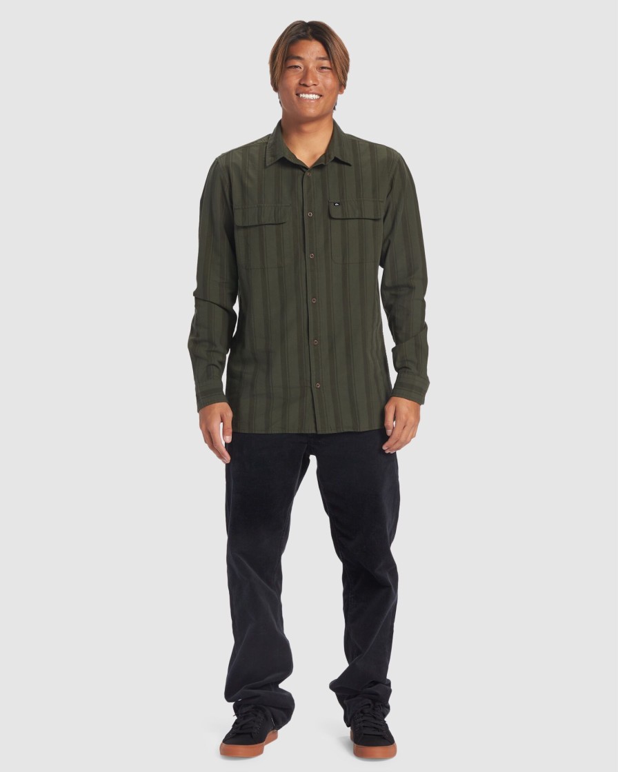 Men QUIKSILVER Shirts | Mens Freefall Long Sleeve Shirt