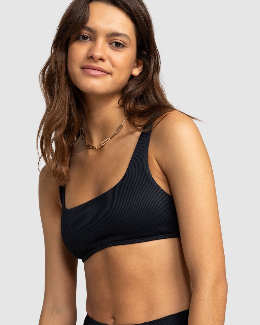 Women ROXY Bikini Tops | Rib Roxy Love The Glassy