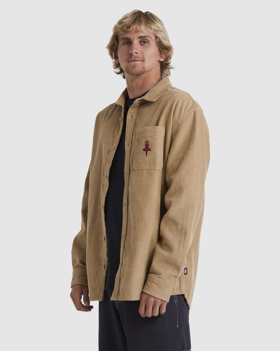 Men QUIKSILVER Shirts | Mens Tridagger Long Sleeve Corduroy Shirt