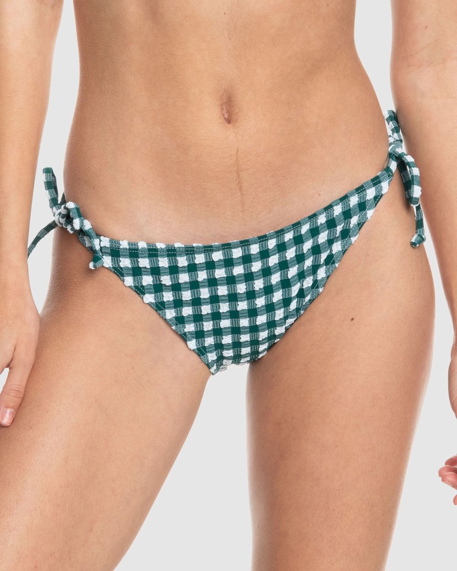 Women ROXY Bikini Bottoms | Womens The Plaid Pulse Tie Side Bikini Bottoms