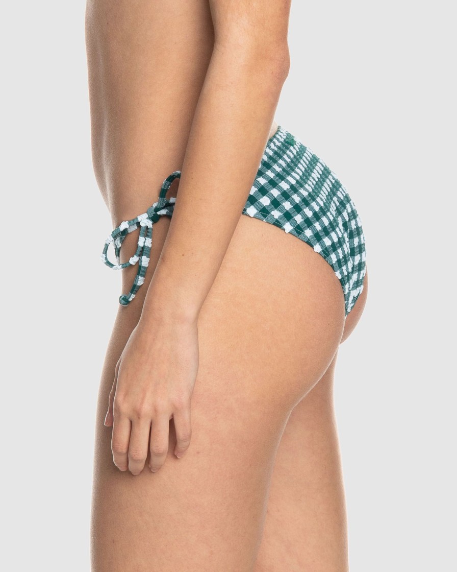 Women ROXY Bikini Bottoms | Womens The Plaid Pulse Tie Side Bikini Bottoms