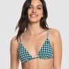 Women ROXY Bikini Tops | Womens The Plaid Pulse Tiki Tri Bikini Top