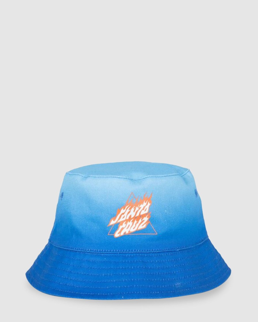 Youth SANTA CRUZ Accessories | Flamed Not A Dot Bucket Hat Blu